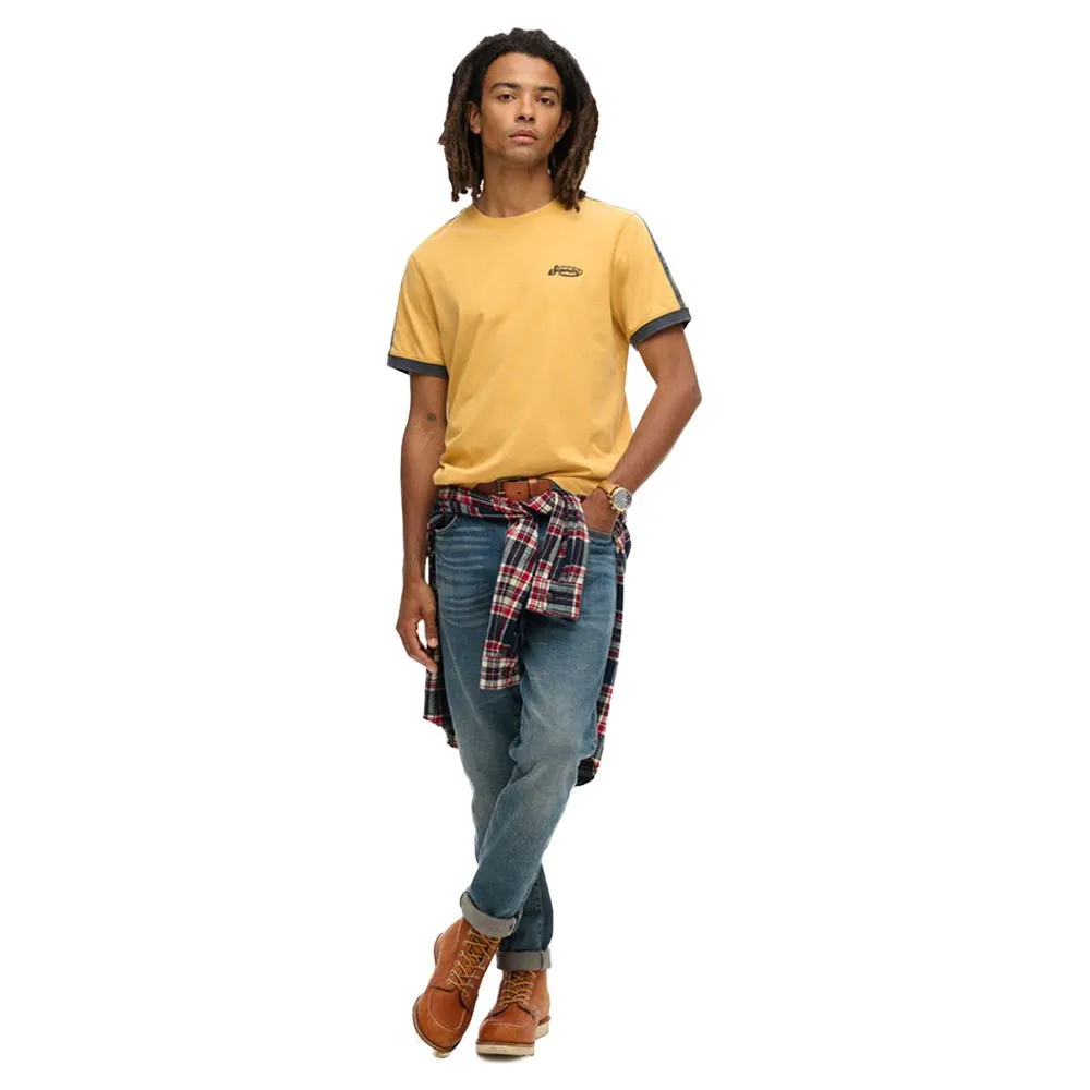 Футболка с коротким рукавом Superdry Essential Logo Retro St, желтый — фото 2