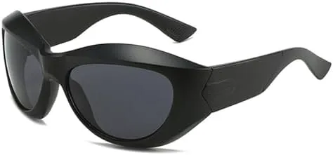 

Солнцезащитные очки в стиле хип-хоп неправильной формы для женщин, с полосками на дужках, винтажные готические солнцезащитные очки для мужчин MTZJH, C5 Black Black