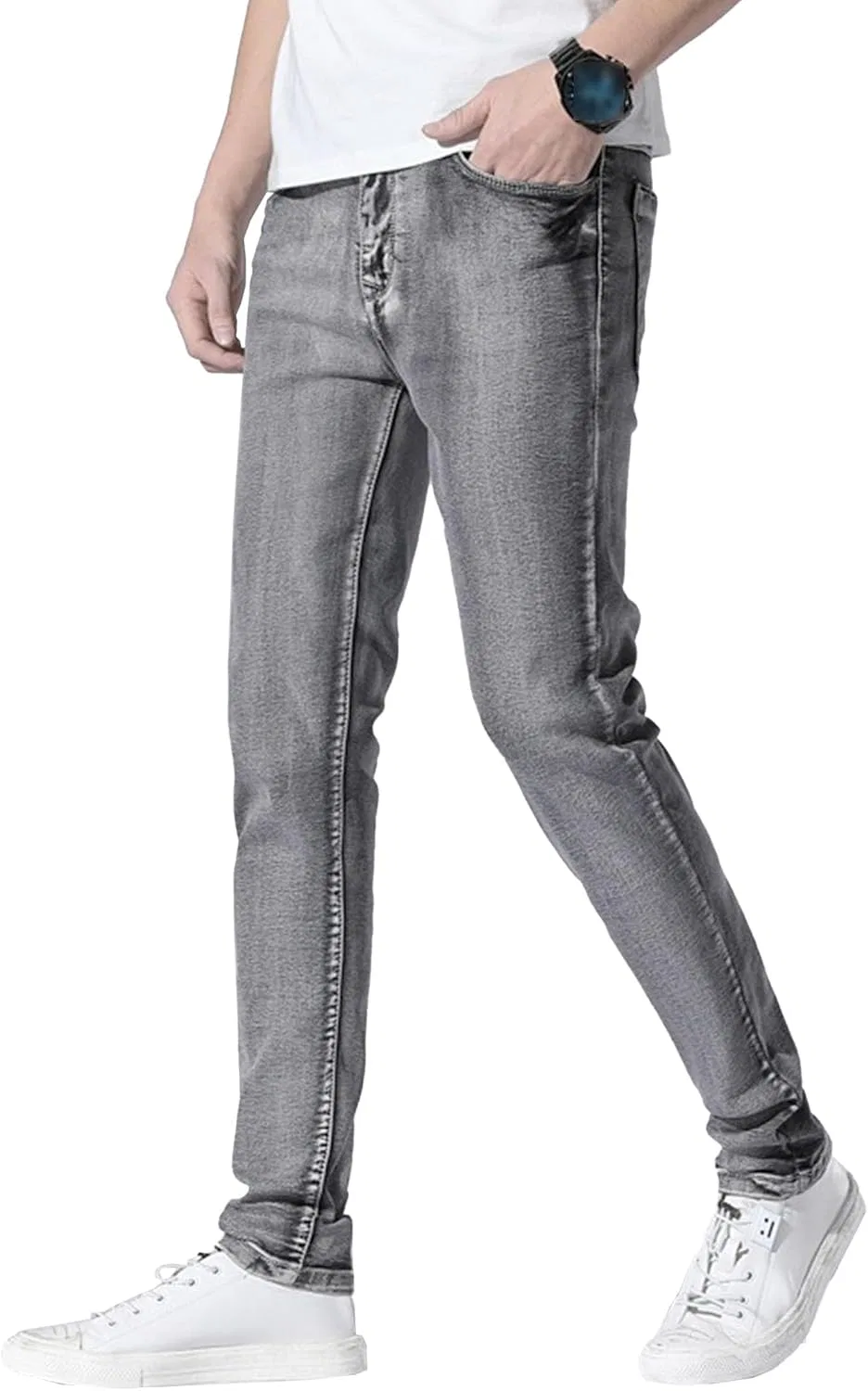 Джинсы прямые Slim Fit Casual, серый