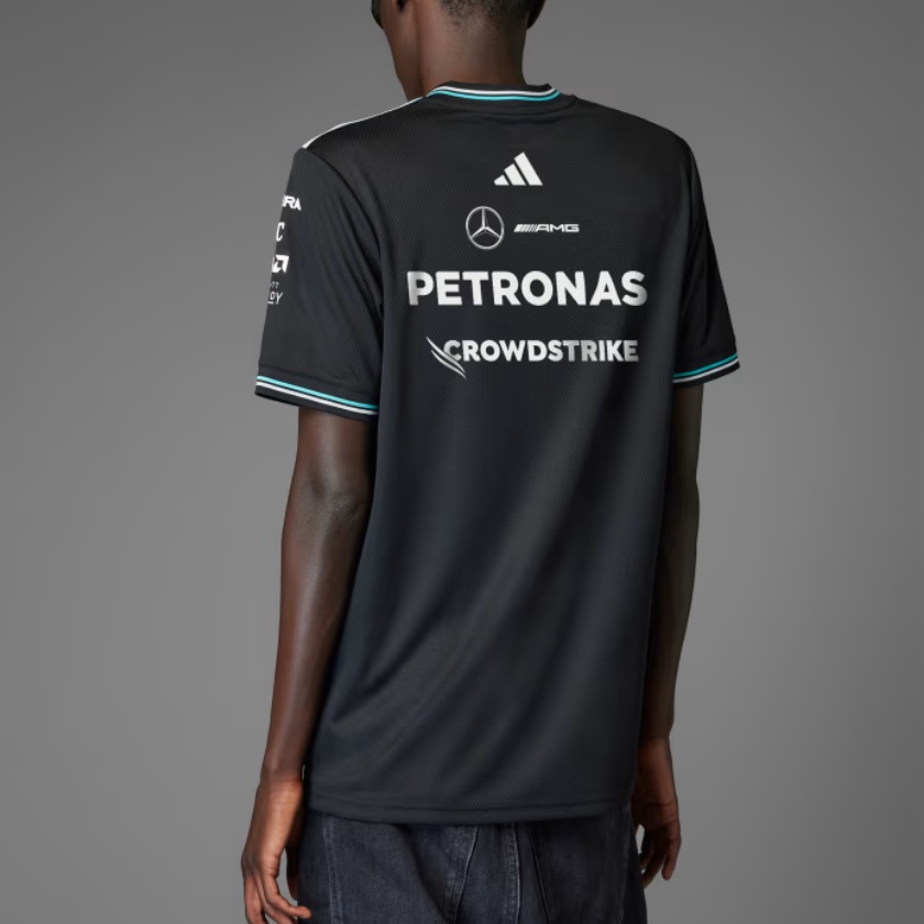 Футболка Mercedes Amg Petronas Formula One Team Driver Authentic Adidas, черно-белый — фото 4