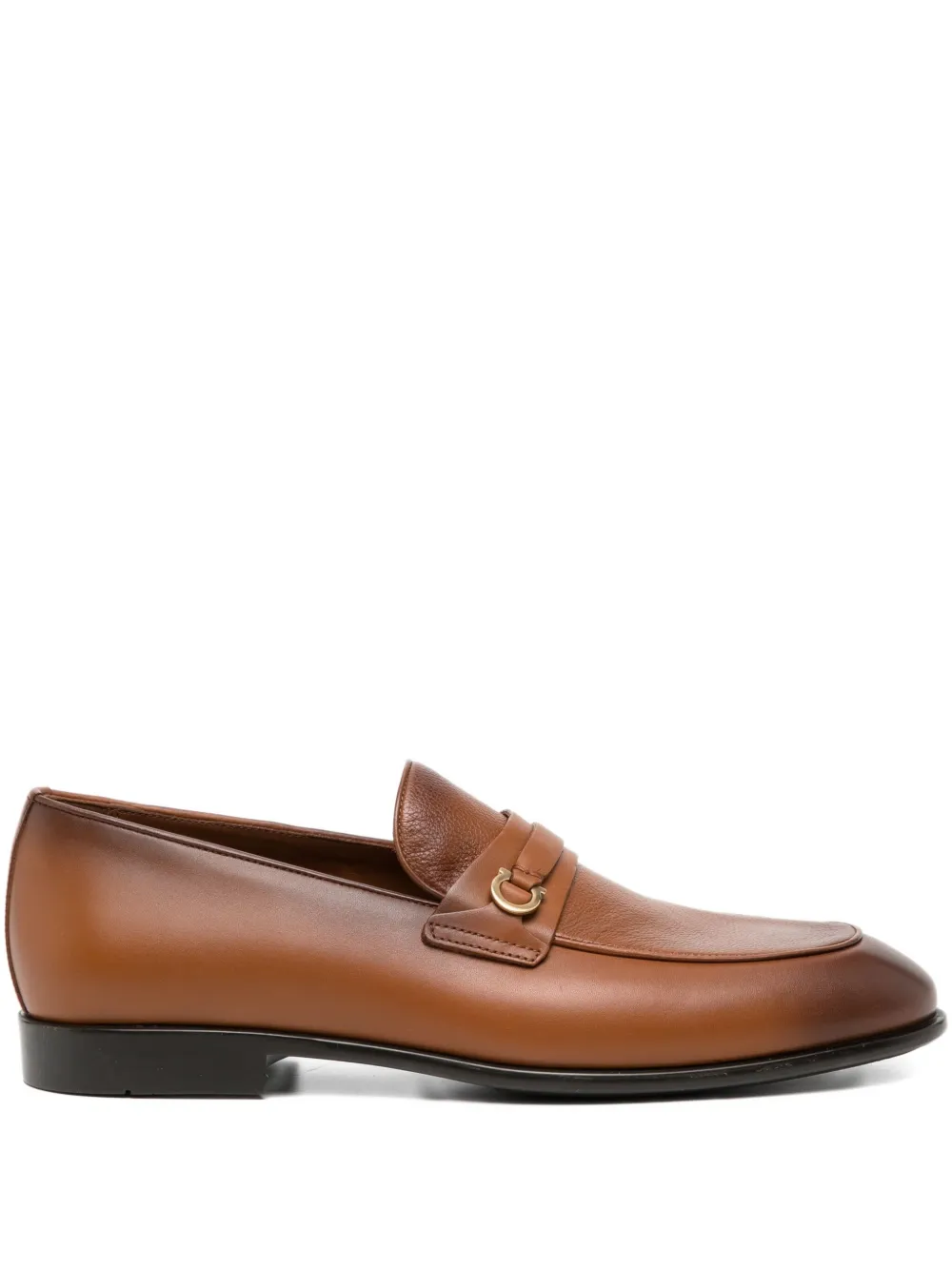 

Лоферы с пряжкой-логотипом Ferragamo, коричневый