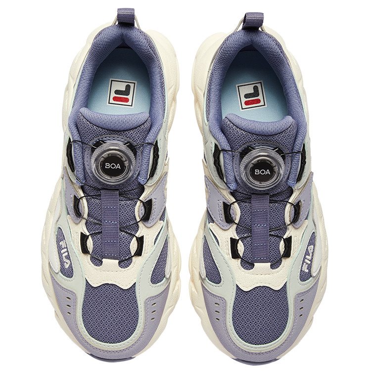 Кроссовки BOA Fern Rebound с дышащей противоскользящей подошвой для детей FILA KIDS, синий/серый/фиолетовый — фото 4