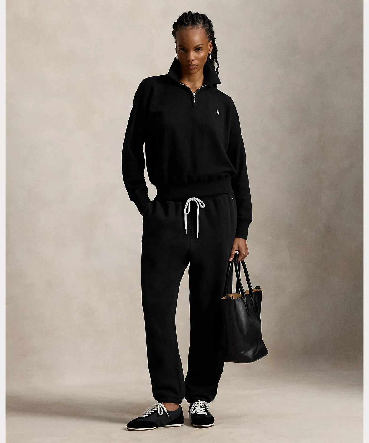 Флисовая кофта Polo Ralph Lauren с четвертью молнии, светло-серая — фото 3