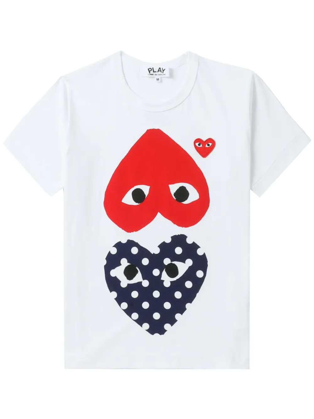 

Футболка с сердцами Comme Des Garçons Play, белый