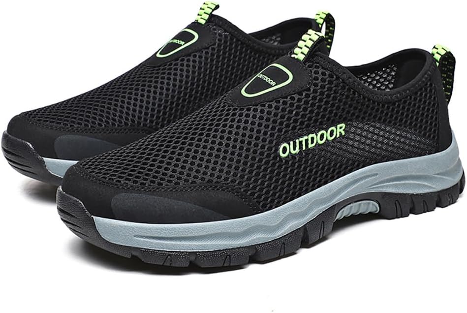 

Мужские лоферы Cubicbee с сетчатыми вставками, быстро сохнущие, для прогулок, легкие походные туфли, слипоны, дышащие повседневные обувь из сетки, противоскользящие модные балетки, кроссовки для вождения, черный