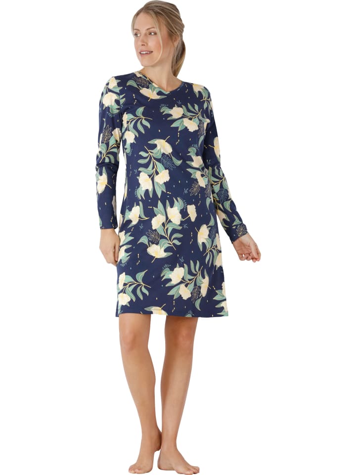 

Ночная рубашка из одинарного джерси темно-синего цвета hajo