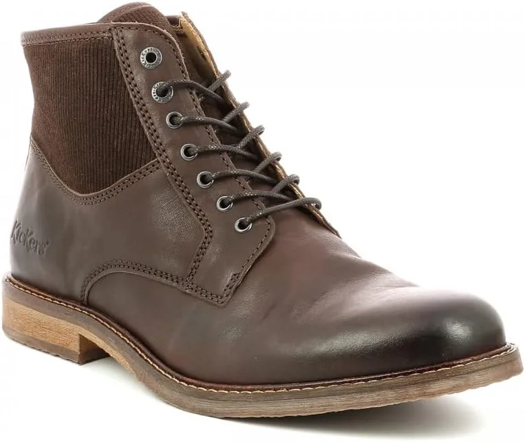 Мужские ботинки Kickers 877680-60 Alphaqua 92 Marron Fonce, коричневый — фото 2
