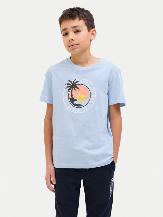 

Футболка обычного кроя Palm 12269922 Jack&Jones Junior, голубой