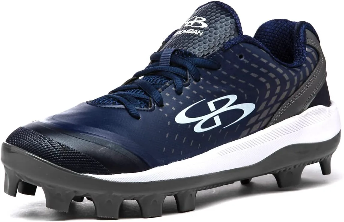 Бутсы Boombah Men's Dart Pursuit с формованными шипами - несколько цветов - разные размеры, темно-синий/белый — фото 4