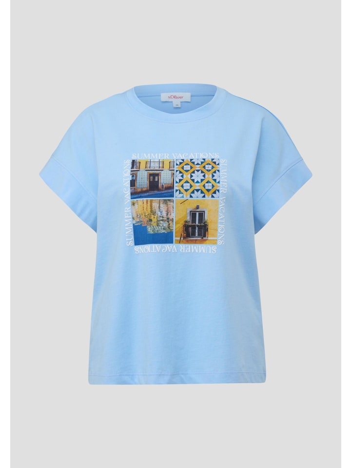 

s.Oliver Футболка 53E1 небесно-голубого цвета, Синий, s.Oliver Футболка 53E1 небесно-голубого цвета