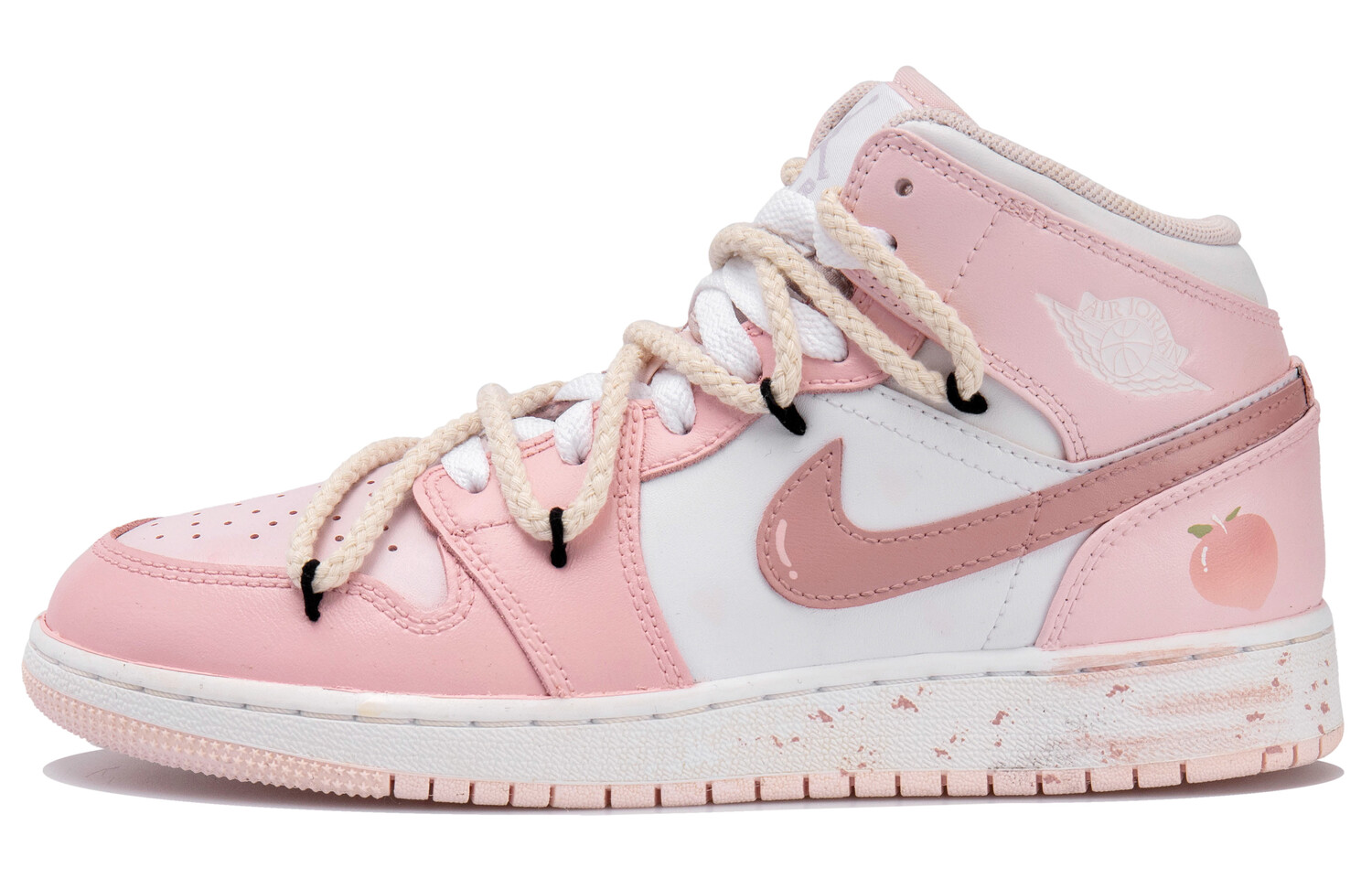 

Кроссовки Air JORDAN 1 Vintage Basketball Shoes Women's Low-Top White Pink, Розовый, Кроссовки Air JORDAN 1 Vintage Basketball Shoes Women's Low-Top White Pink