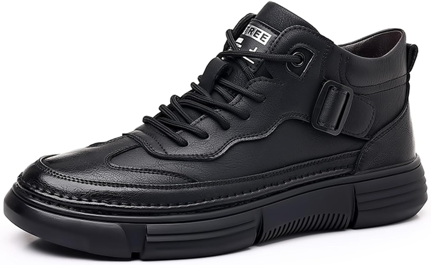 

Мужские премиальные кожаные повседневные ботинки Abborora для прогулок, походов и работы, зимние водонепроницаемые теплые снежные ботинки, черный