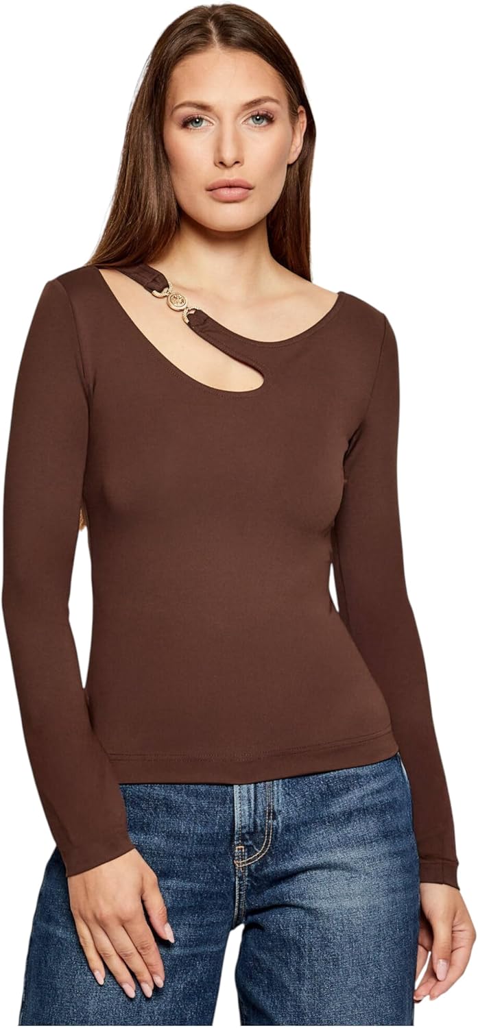 

Женский топ Guess Eco с длинным рукавом и пряжкой Eleanor, Regal Brown