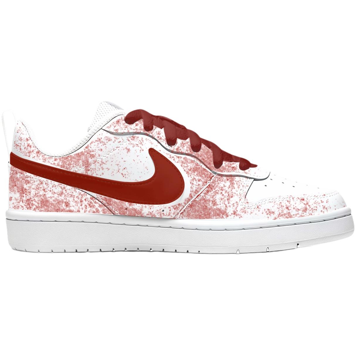 Кроссовки для скейтбординга Court Borough Leather Slip Resistant Abrasion Resistant Breathable Cushioning Low top для детей Nike, red — фото 4