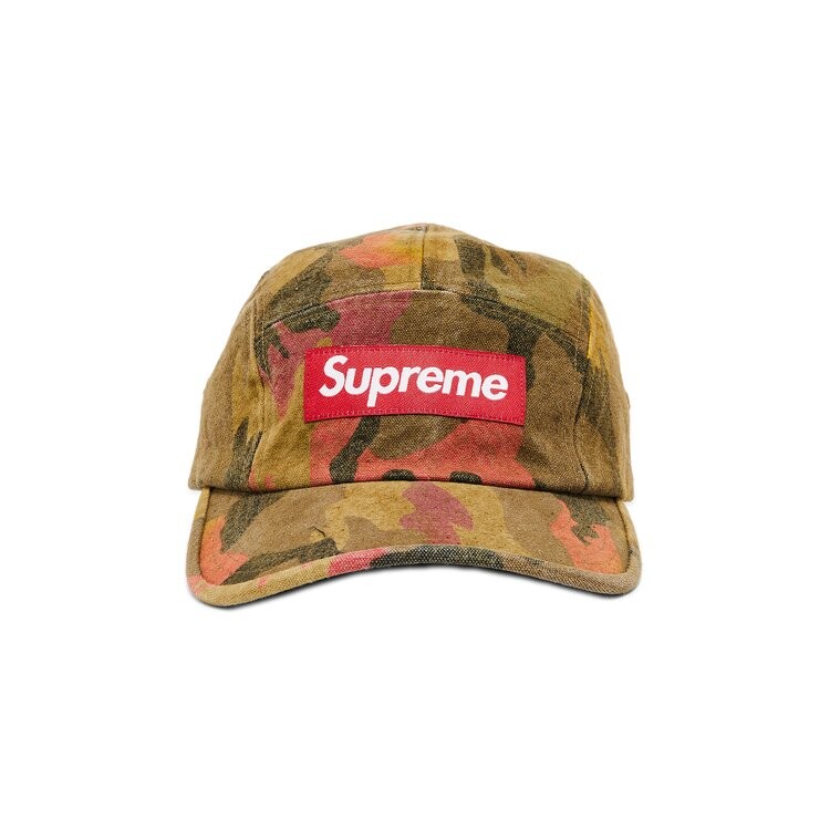 

Бейсболка Supreme Washed Canvas Camp Cap, цвет Tan Camo