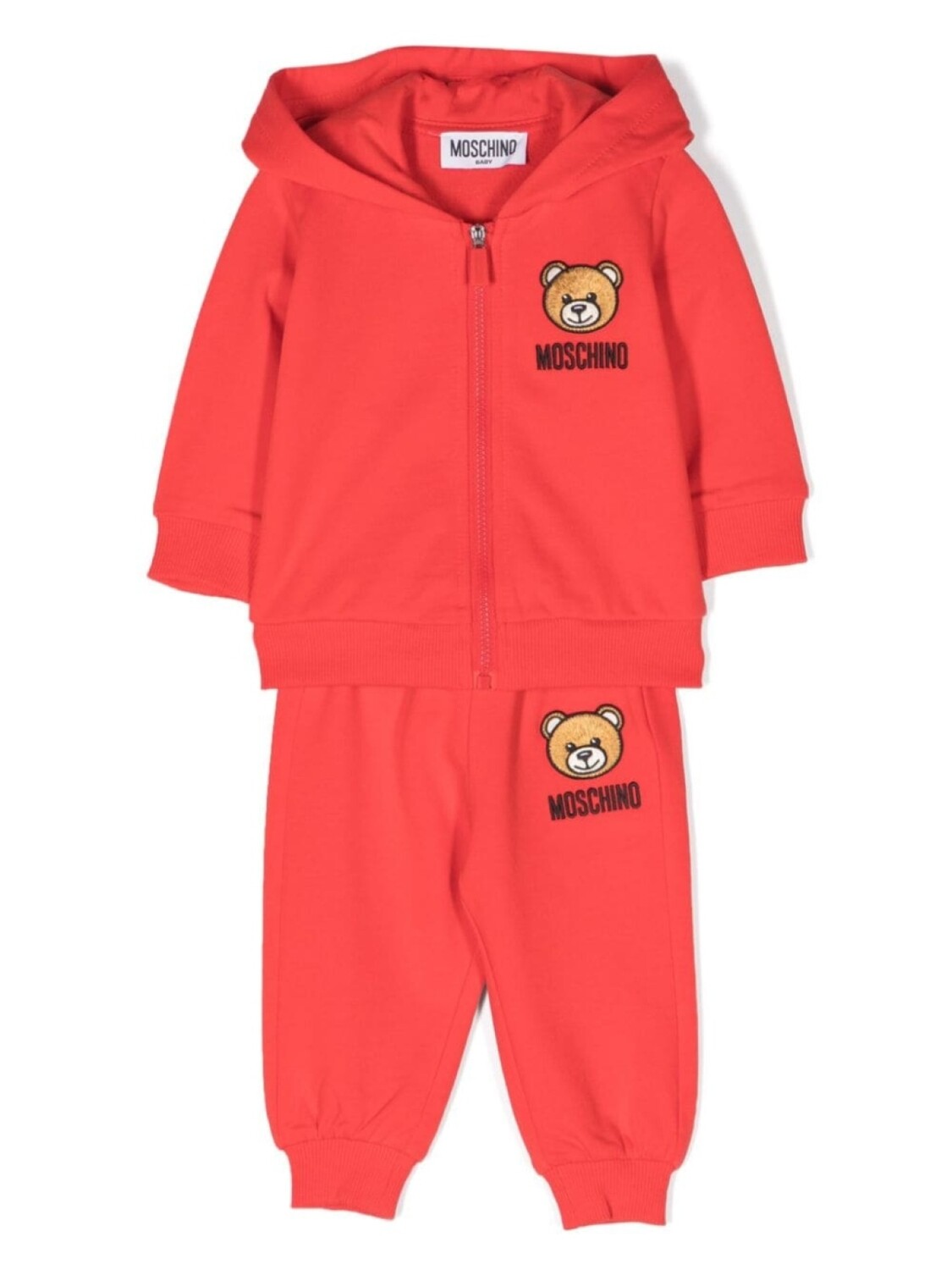 

Moschino Kids спортивный костюм с вышивкой Teddy Bear, красный