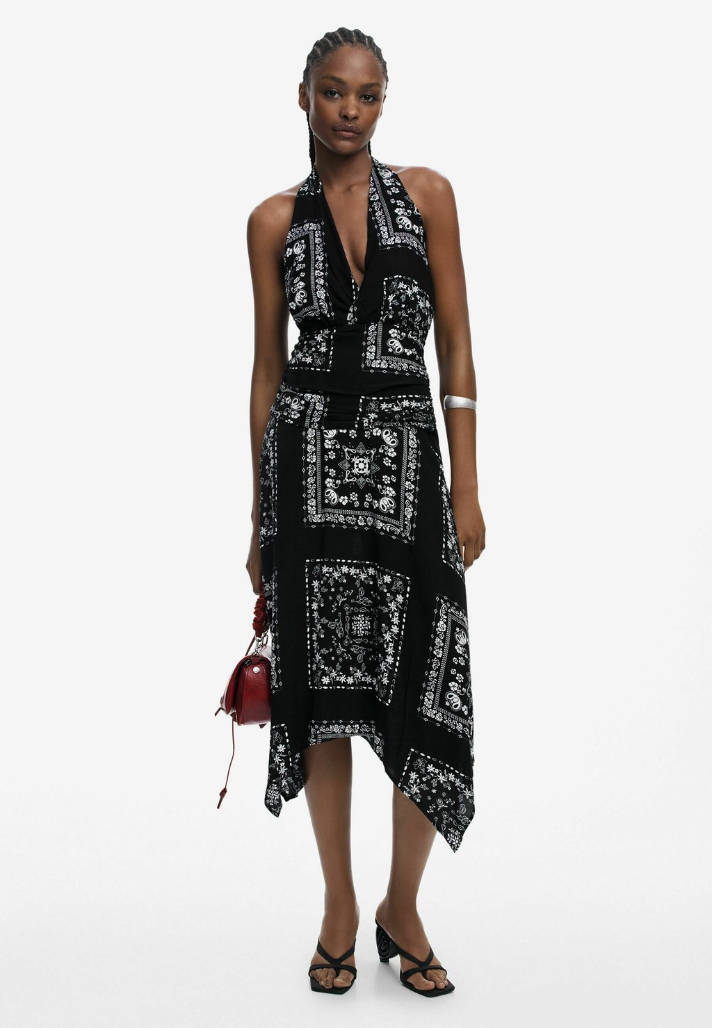 

Повседневное платье BANDANA KNOT Desigual, черный