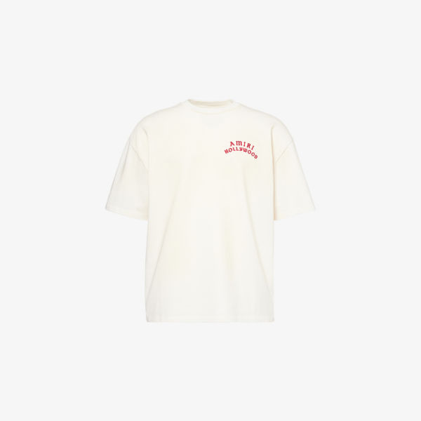 

Хлопковая футболка с принтом Holly text-print Amiri, белый