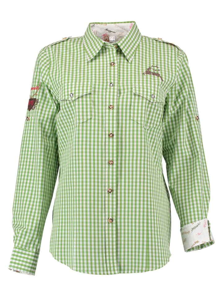 

OS-Trachten Традиционная блузка Fronix ярко-зеленого цвета