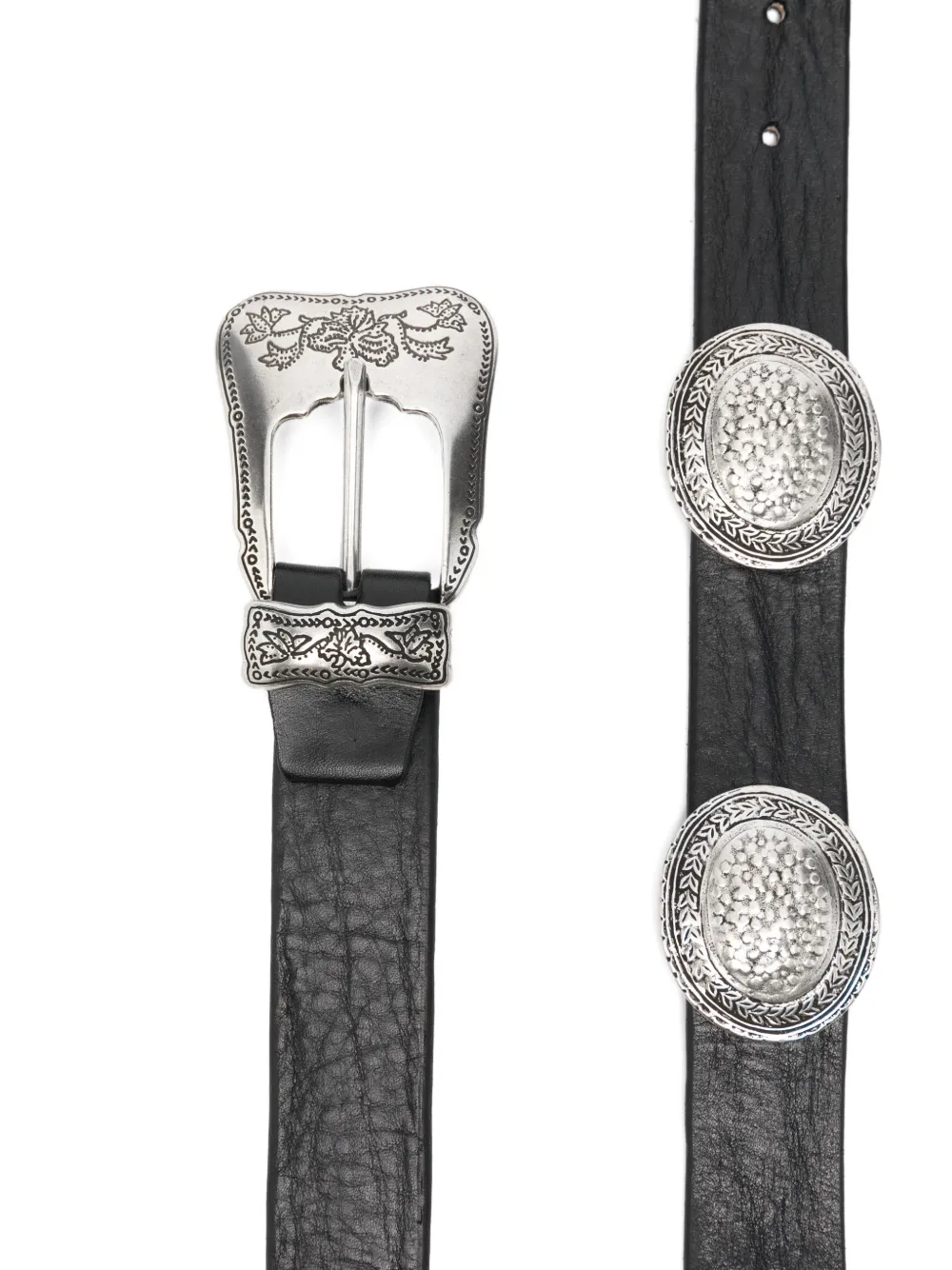 

Ремень с гравированной пряжкой Eraldo, черный