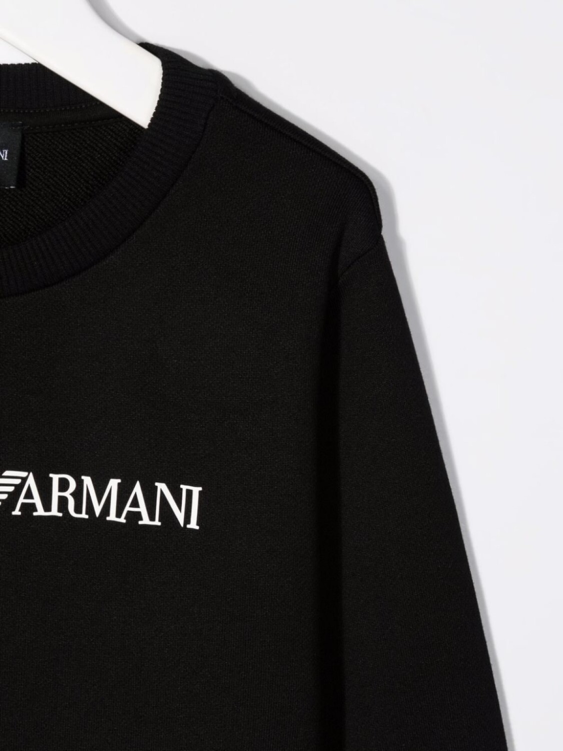 Emporio Armani толстовка с круглым вырезом и логотипом, черный — фото 3