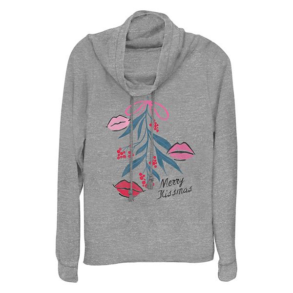 

Женский свитшот с принтом Mistletoe Merry Kissmas и длинными рукавами Unbranded