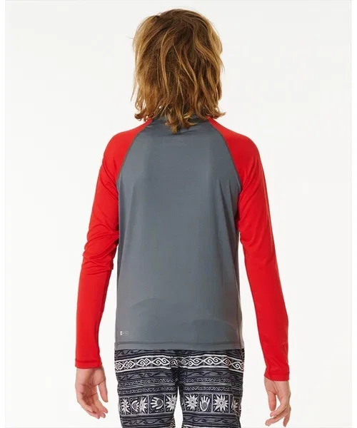 Рашгард Ripcurl K SHOCK UPF L/S-BOY UPF50+ красный — фото 3