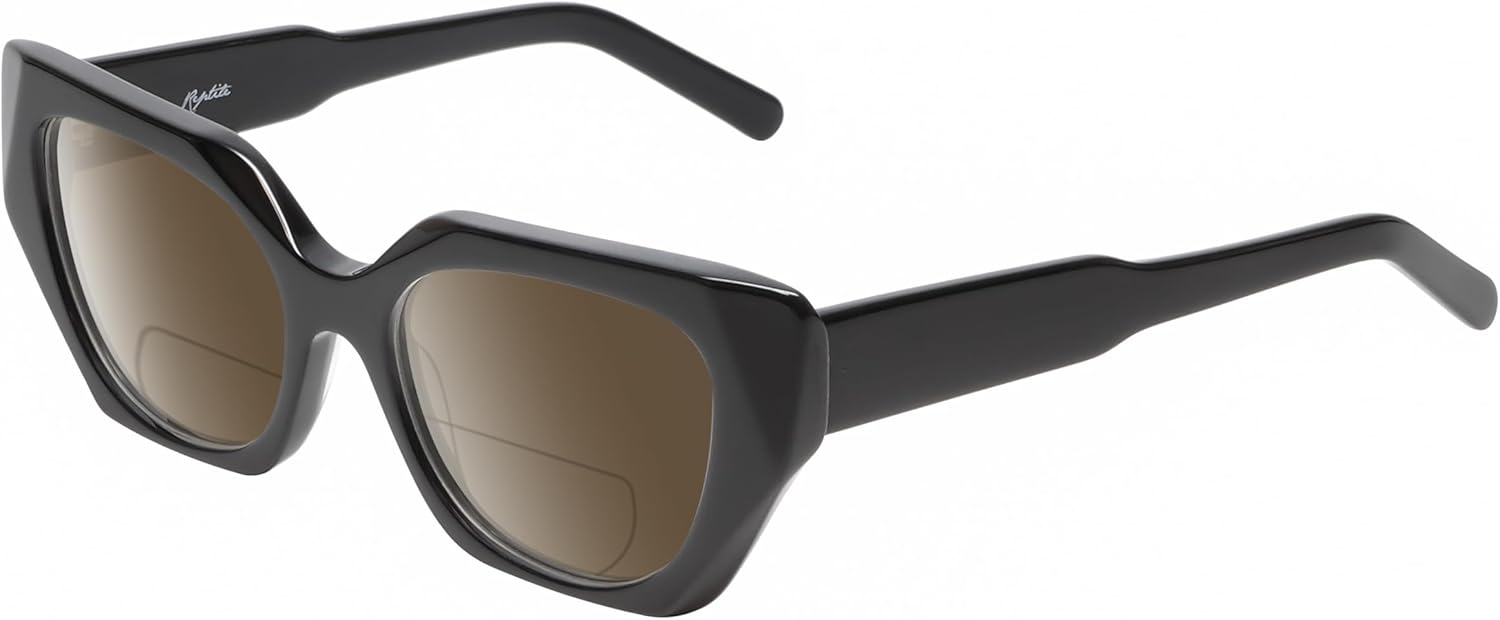 

Поляризованные бифокальные солнцезащитные очки Cryptodira для чтения, женские, с бифокальными линзами, защитой от УФ-излучения, для спорта и вождения, тонированные Reptile, Gloss Black/Polarized Amber Brown