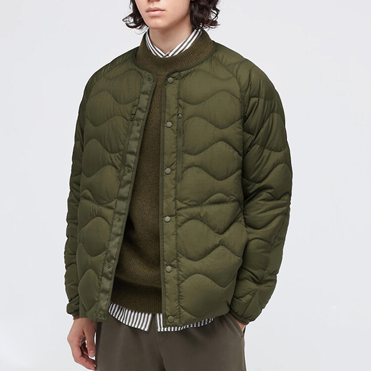 Ультралегкая пуховая куртка Uniqlo x White Mountaineering Unisex, 56 оливковый — фото 4