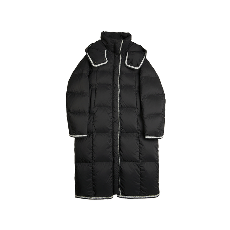 

ELLE Пуховик женский Black с капюшоном Moderate Puffer
