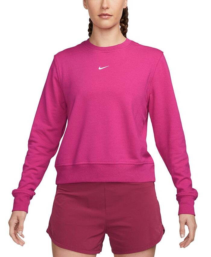 

Женская толстовка из френч терри Dri-FIT One с круглым вырезом Nike, красный