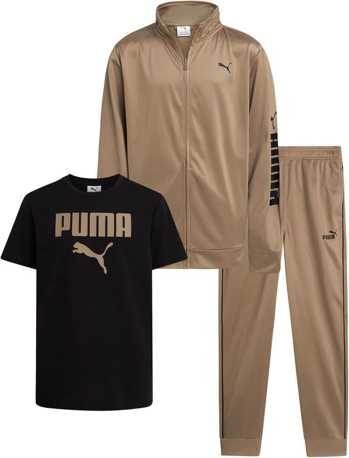 Детский спортивный костюм PUMA, 3 предмета, Black/Brown