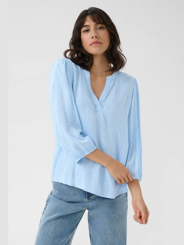 

Топ Annika с фактурной отделкой и V-образным вырезом KAFFE, Windsurfer