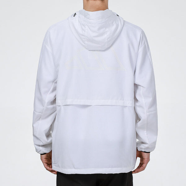 Куртка st wv newblock casual sports breathable hooded jacket white Adidas, белый — фото 4