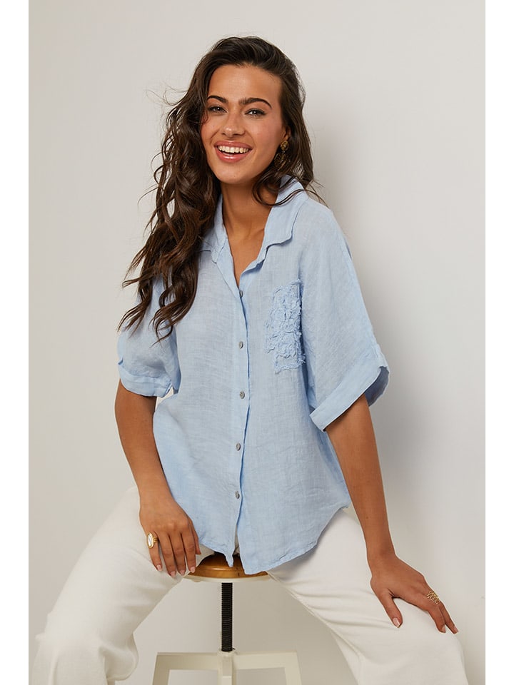 

Блузка Le Monde du Lin, светло-синий