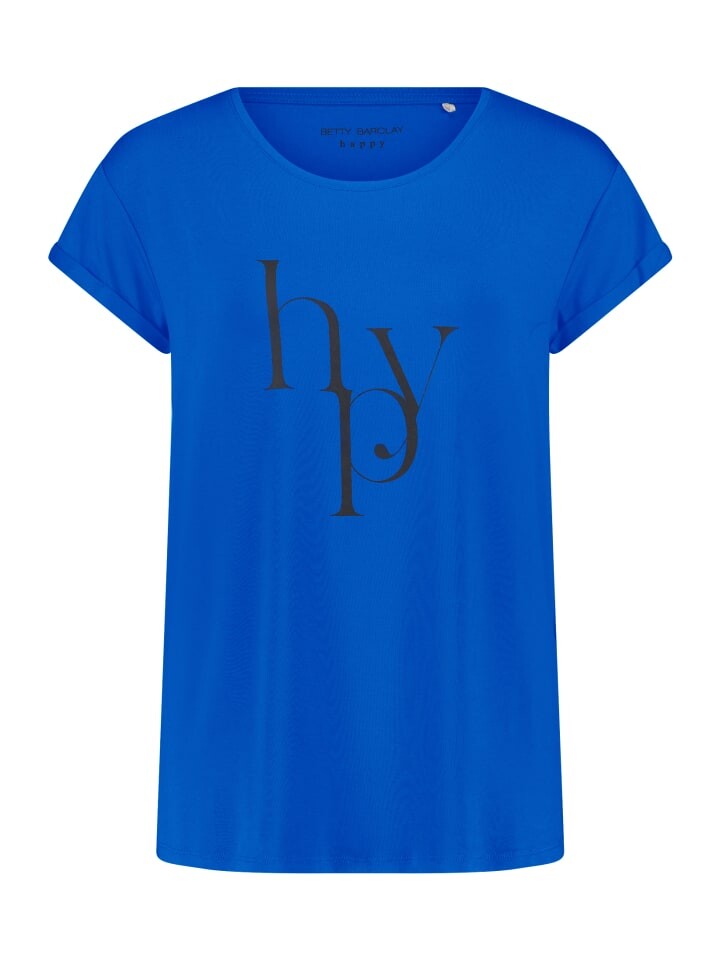 

Функциональная рубашка Betty Barclay Rundhals-Shirt mit Raffung, цвет Blue/Black