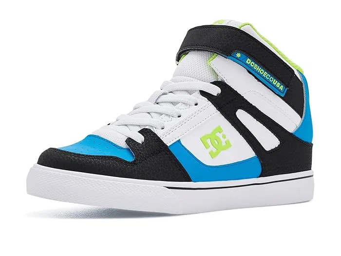Кроссовки высокие с липучкой Pure Hi Top EV DC Kids, White/Blue/Black/Green
