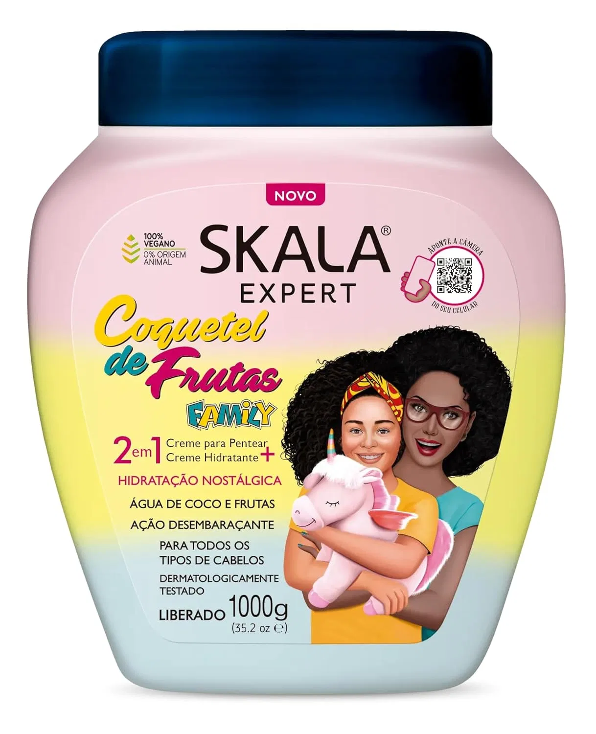 Веганская фруктовая маска для волос 3-в-1 «SKALA Fruits Family» 1000 мл Skala