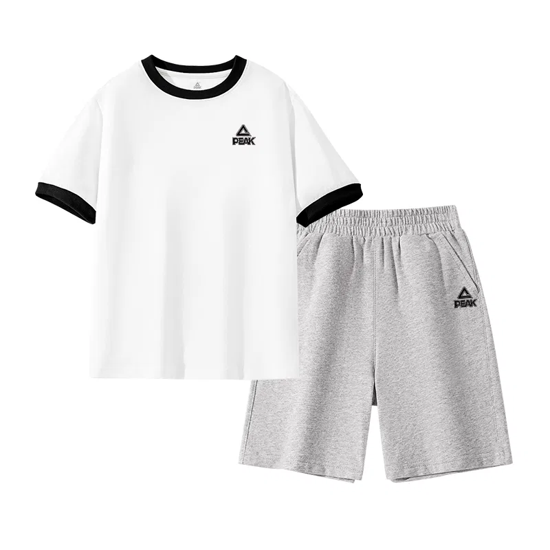Спортивный костюм для детей PEAK White/PK Small Logo Black Silicone K