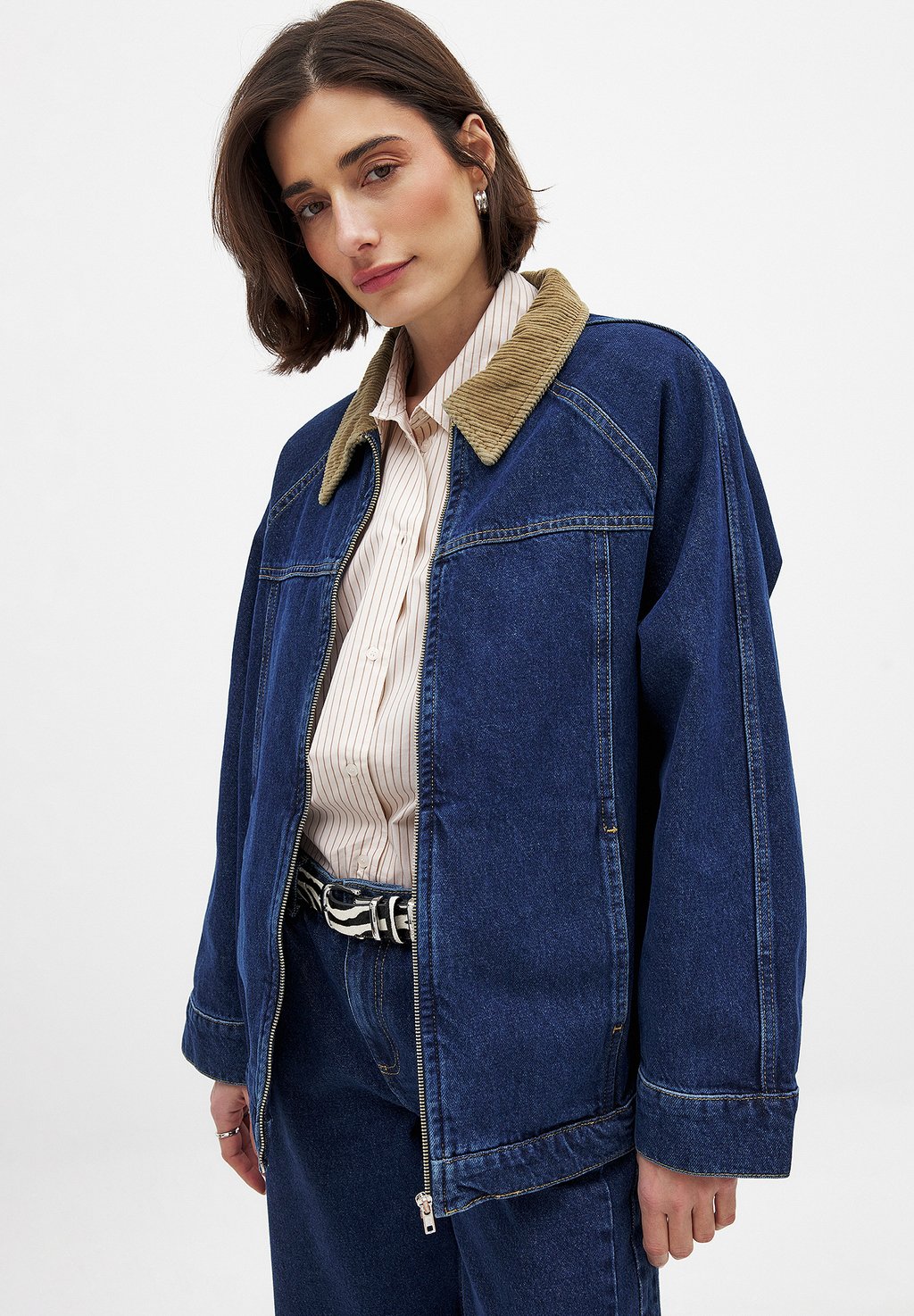 

Джинсовая куртка COLLAR DETAIL NA-KD, цвет Rinse Wash