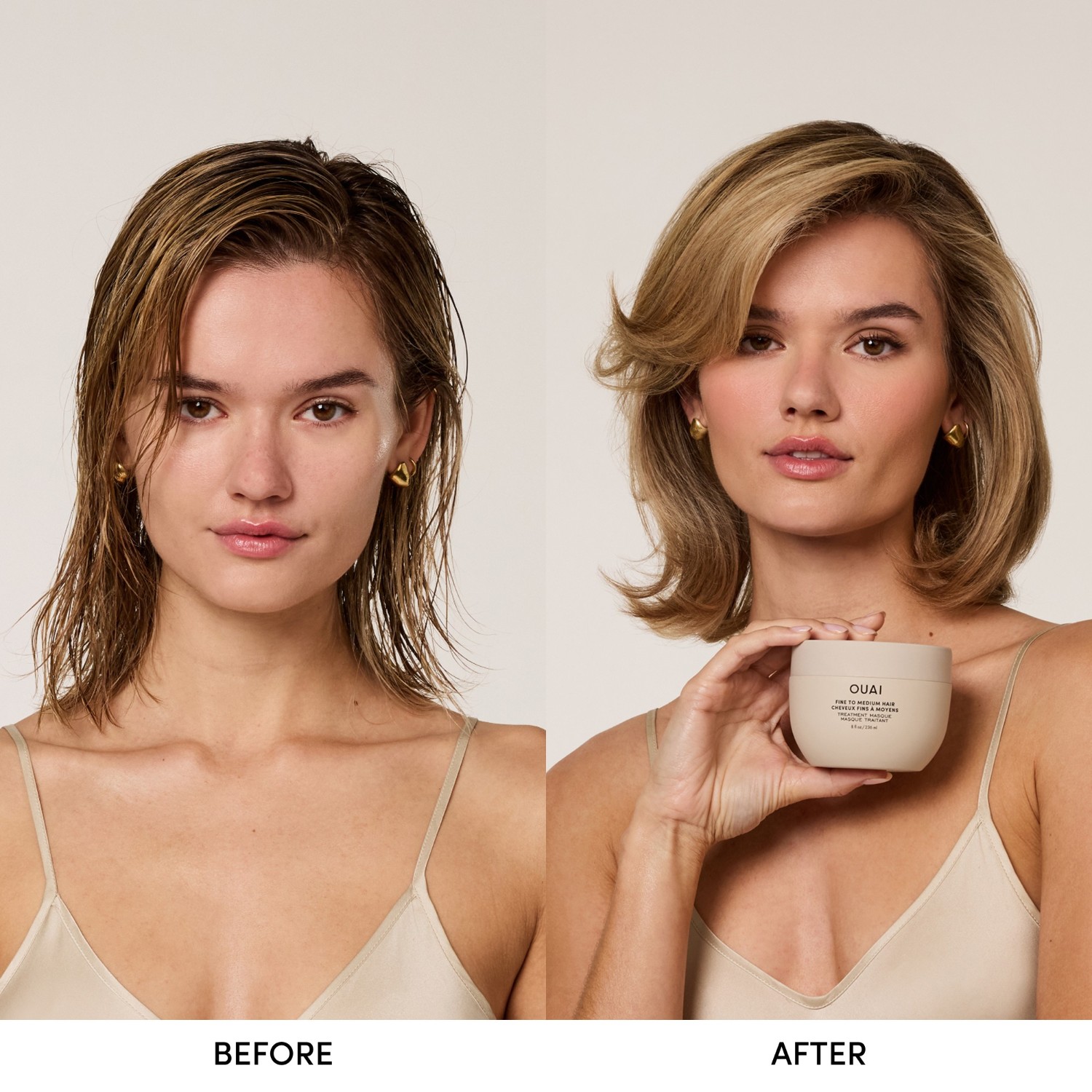 Бальзам для волос fine/medium hair treatment masque Ouai, объем 236 мл — фото 2