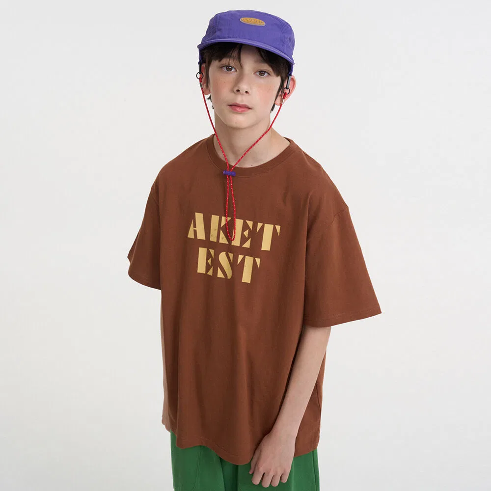 Детская футболка East от Amarket, коричневая