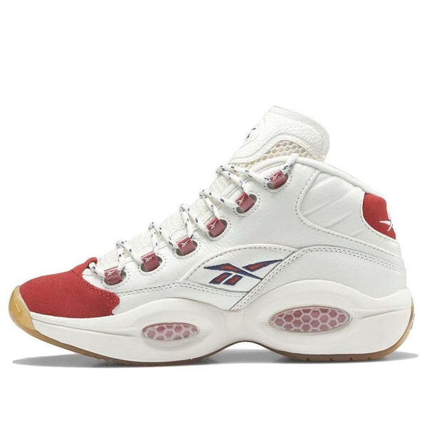 

Кроссовки question mid 'vintage red toe' Reebok, белый