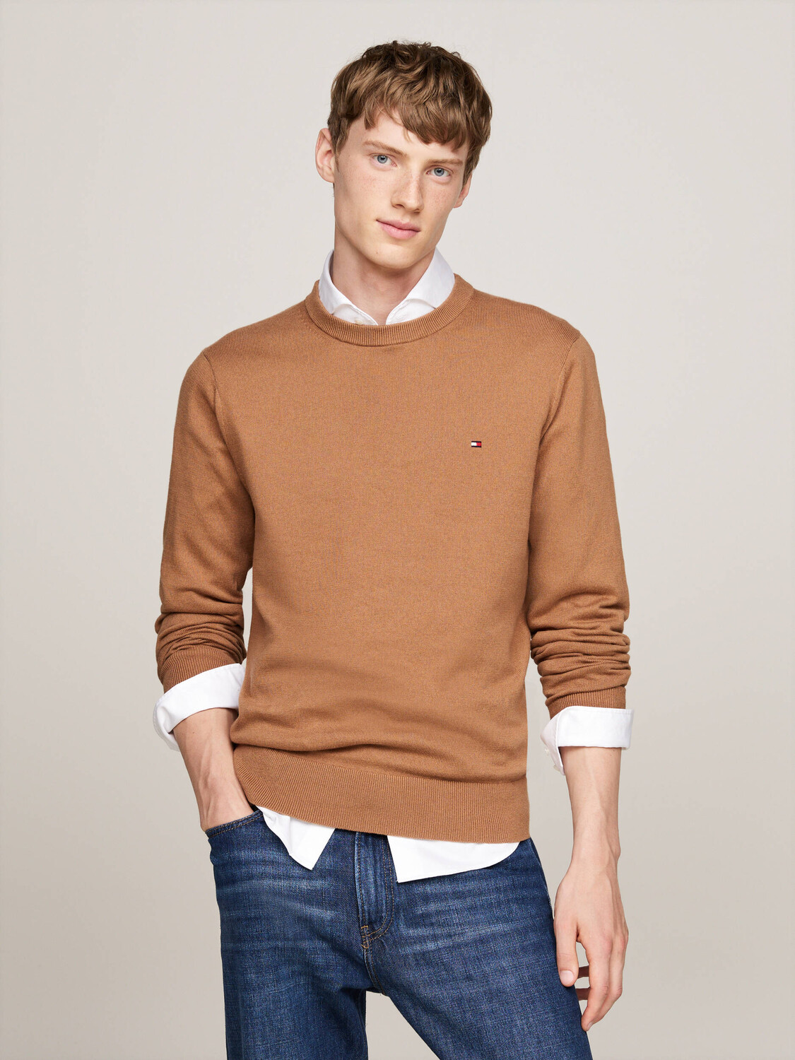 

Свитер Tommy Hilfiger Regular Fit, бежевый