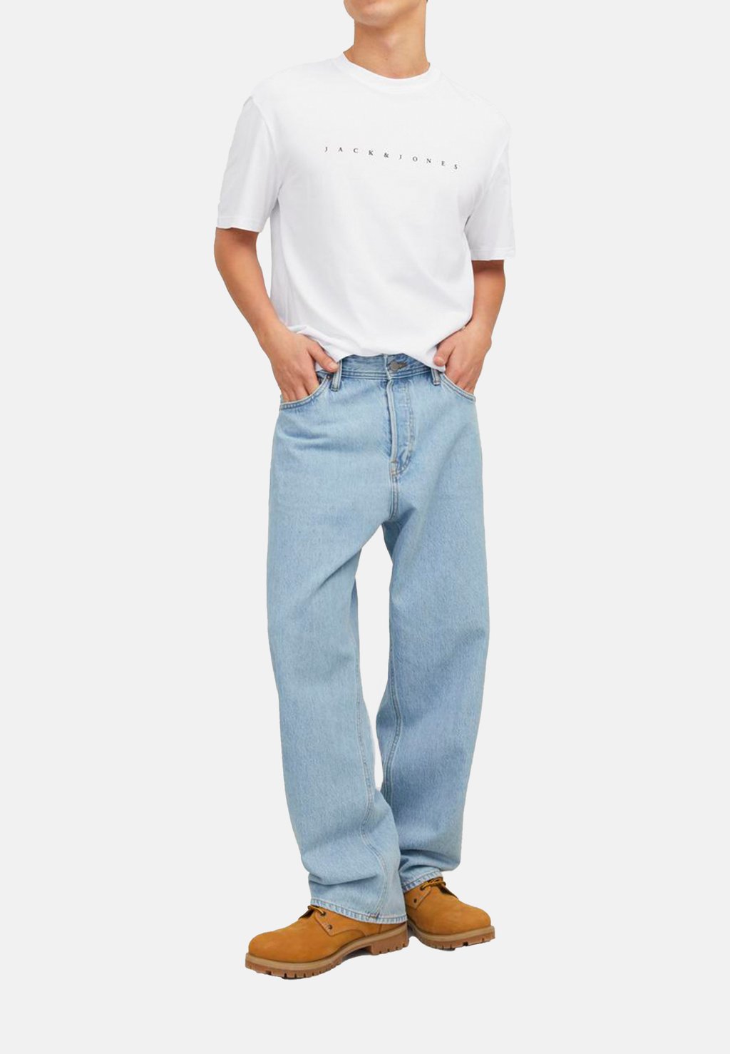 

Футболка с принтом 3ER PACK STAR JJ Jack & Jones, темно-синий/белый/черный
