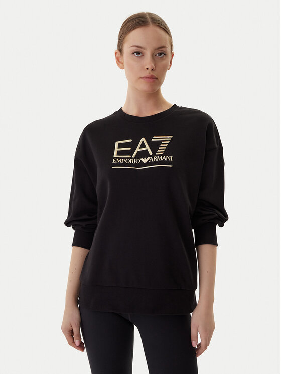 

Свитшот relaxed fit 7W000416 AF12473 MC021 Ea7 Emporio Armani, черный