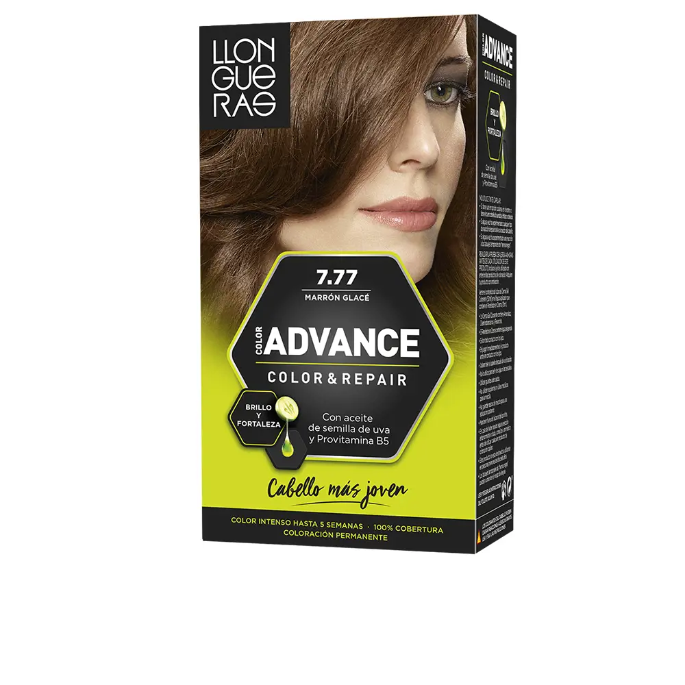 

Краска для волос Color advance Llongueras, цвет 7,77-marrón glacé, 1 шт.