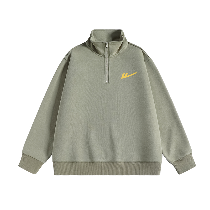 

Свитшот мужской с воротником стойкой умеренно приталенный WARRIOR, matcha зеленый