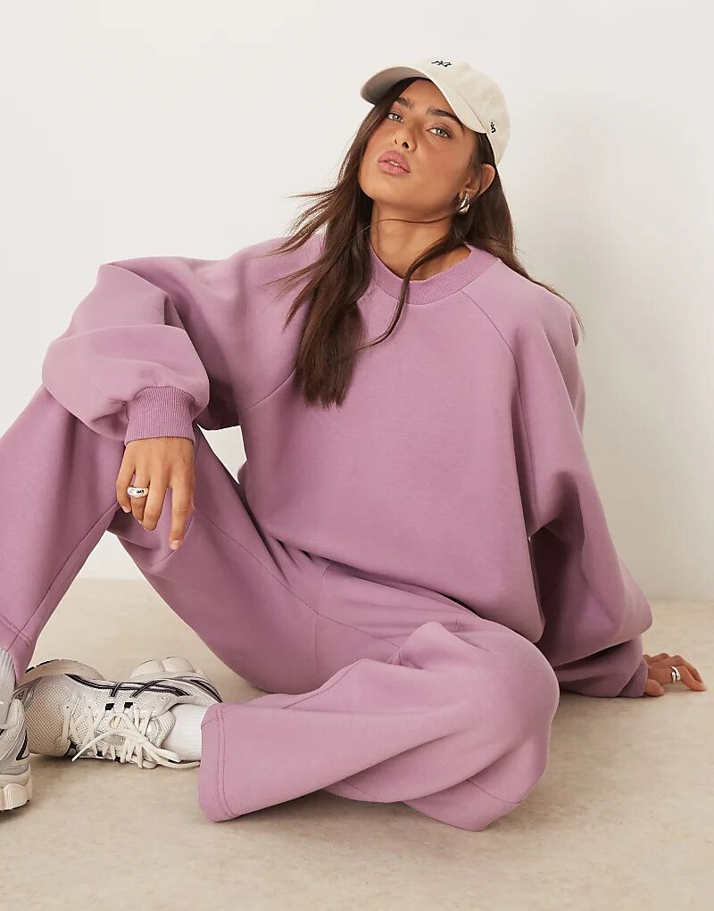 

Толстовка ASOS DESIGN с рукавами-фонариками черно-розового цвета - часть комплекта