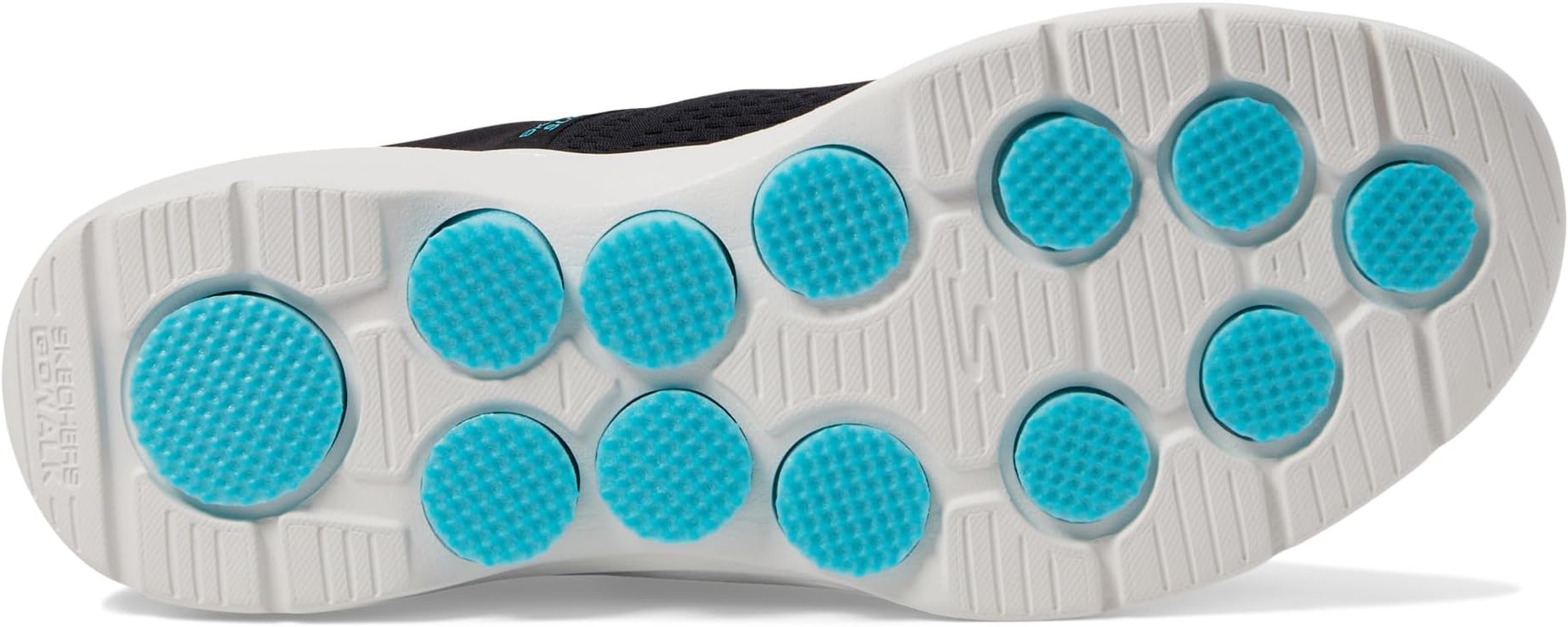Кроссовки SKECHERS Performance Go Walk 7 Valin Hands Free Slip-Ins, цвет Black/Aqua — фото 3
